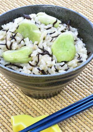 ひじきとそら豆ご飯-レシピのメイン写真