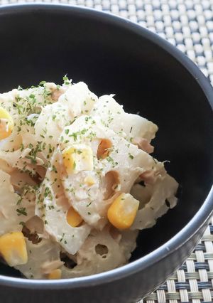 大人の味！レンコンの柚子胡椒マヨ和え-レシピのメイン写真