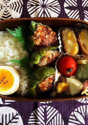 ピーマンの肉詰め弁当〜高校生男子弁当〜-レシピのメイン写真