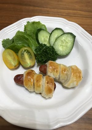 ソーセージパイの洋風朝ごはん-レシピのメイン写真