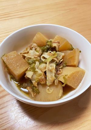 ごはんに合う大根と豚バラの煮物-レシピのメイン写真