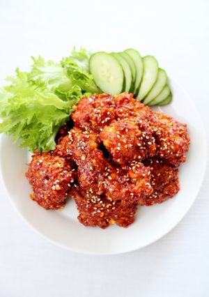 コチュジャンで旨辛【ヤンニョムチキン】-レシピのメイン写真
