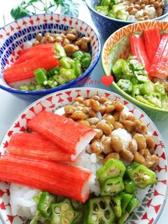 ねばねば三色丼-レシピのメイン写真