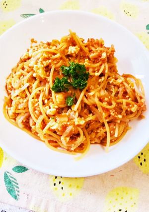 ヘルシー！肉なしミートスパゲティ♪-レシピのメイン写真