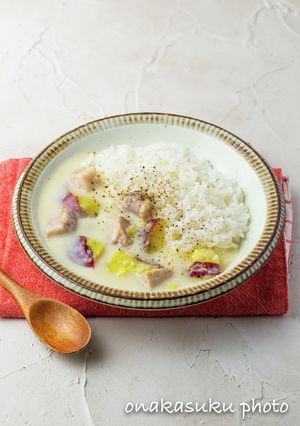簡単！さつまいものポークシチューライス-レシピのメイン写真