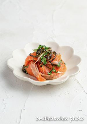 超簡単！塩昆布の薬味サーモン-レシピのメイン写真