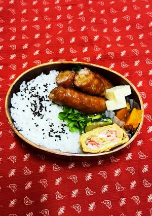長芋玉ねぎ豚巻き弁当-レシピのメイン写真