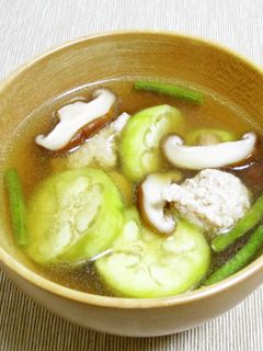 茄子と鶏だんごのすまし汁-レシピのメイン写真