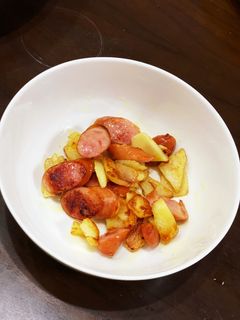 ジャガイモとウインナーのカレー炒め-レシピのメイン写真