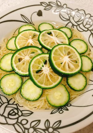 ゆずそうめん♪ダイエットにこんにゃく麺③-レシピのメイン写真