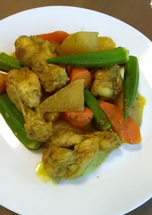 根菜と鶏手羽元のカレー煮-レシピのメイン写真