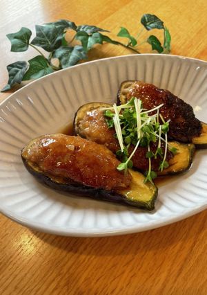 茄子の肉詰め-レシピのメイン写真