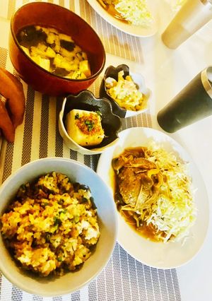 和風ハンバーグと混ぜご飯-レシピのメイン写真