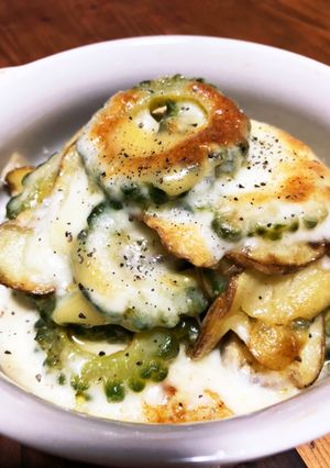 ゴーヤポテトチーズマヨ焼き-レシピのメイン写真