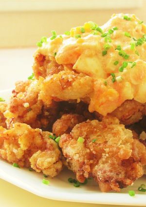 〖鶏のから揚げ 明太子×マヨたまソース〗-レシピのメイン写真