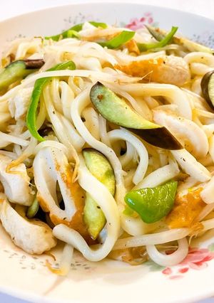 あっさりだし風味の焼きうどん-レシピのメイン写真