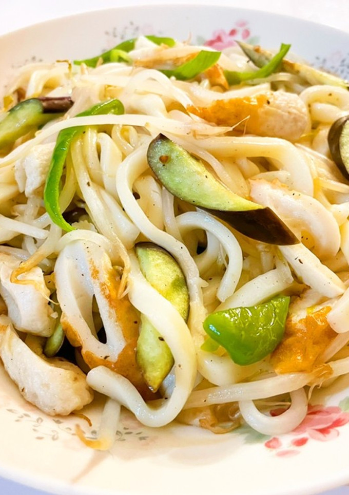 あっさりだし風味の焼きうどん-レシピのメイン写真