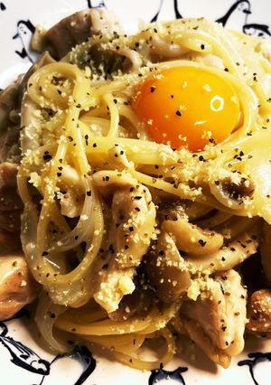 チキンときのこのカルボナーラ！！-レシピのメイン写真