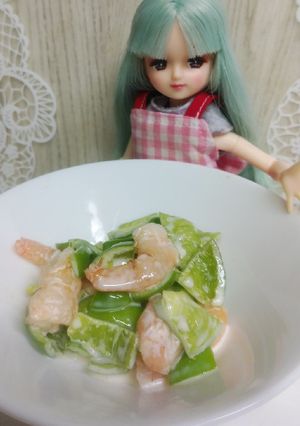 リカちゃん♡エビ甘マヨピーマン๑´ㅂ`๑-レシピのメイン写真