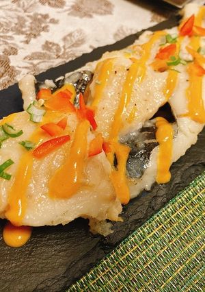 タラ（白身魚）のマスタードソースがけ-レシピのメイン写真
