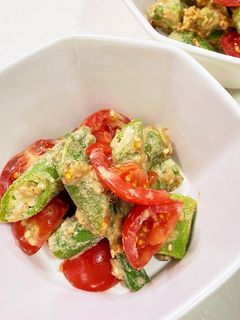 オクラとミニトマトの発酵ごま和え-レシピのメイン写真