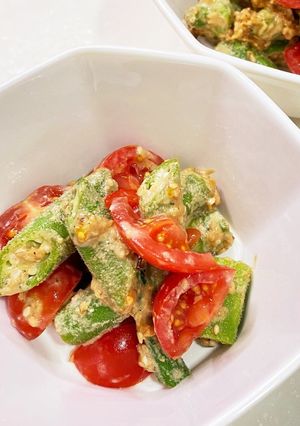 オクラとミニトマトの発酵ごま和え-レシピのメイン写真