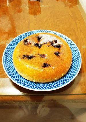 簡単 炊飯器でブルーベリー台湾カステラ風-レシピのメイン写真