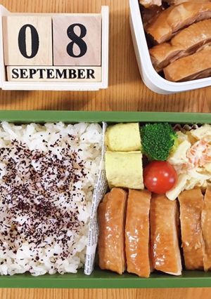 鶏肉の照り煮弁当 21/9.8-レシピのメイン写真