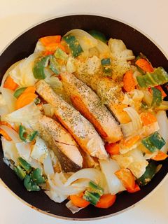 秋の味覚野菜たっぷり鮭のちゃんちゃん焼き-レシピのメイン写真