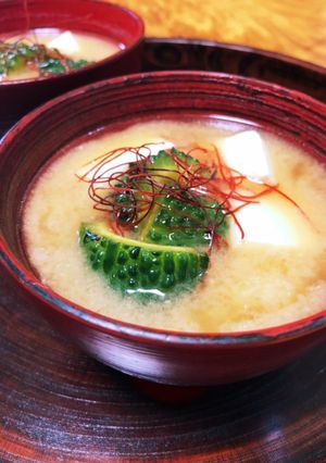 じっくり炒めたゴーヤのお味噌汁-レシピのメイン写真