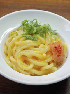 明太釜玉うどん風-レシピのメイン写真