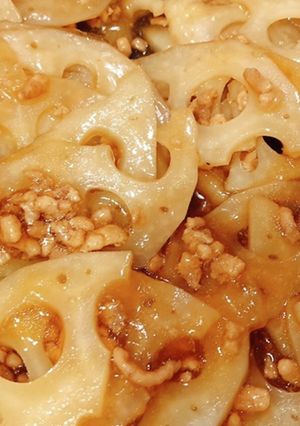 簡単　レンコンそぼろ煮-レシピのメイン写真
