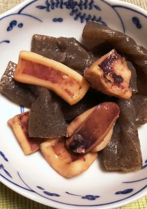 イカとこんにゃくの煮物-レシピのメイン写真