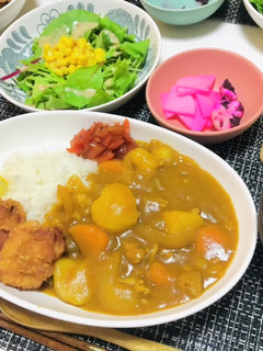 家族が喜ぶ唐揚げカレーヽ(^o^)-レシピのメイン写真