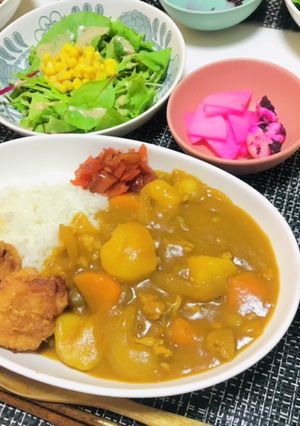 家族が喜ぶ唐揚げカレーヽ(^o^)-レシピのメイン写真