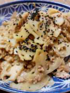 ❀サクサク❀挽肉入り❀蓮根のキンピラ❀-レシピのメイン写真