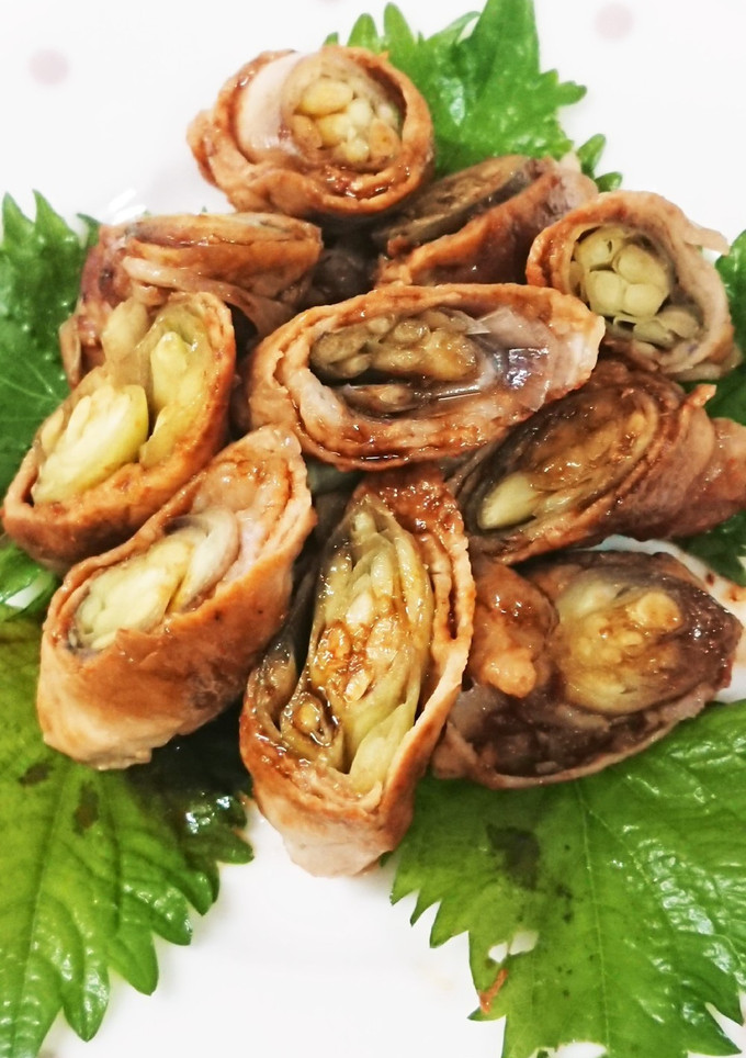 味噌がしみしみ 茗荷の豚肉巻き-レシピのメイン写真
