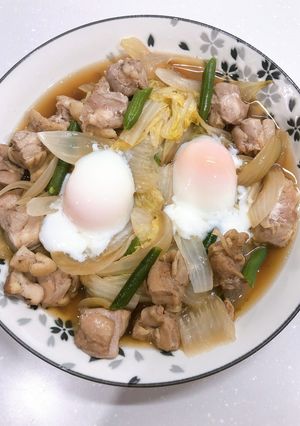 温玉のせ鶏すき煮-レシピのメイン写真
