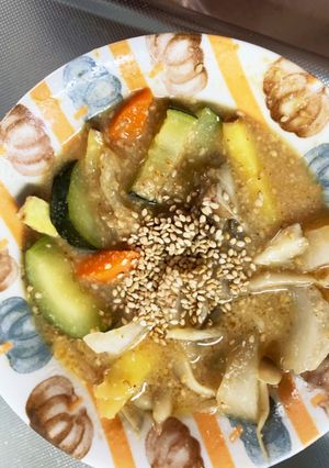 根菜甘酸味噌炒め温野菜サラダ-レシピのメイン写真