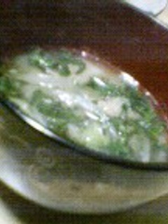 玉ねぎと春菊の味噌汁-レシピのメイン写真