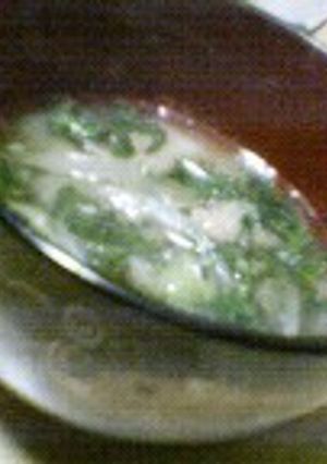 玉ねぎと春菊の味噌汁-レシピのメイン写真