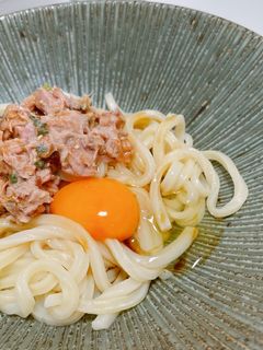 ツナ釜玉うどん-レシピのメイン写真
