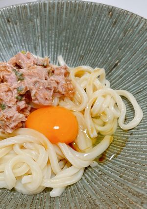 ツナ釜玉うどん-レシピのメイン写真