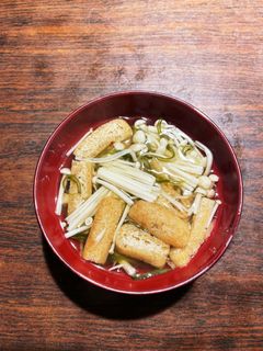 めかぶと油揚げと榎の生姜スープ-レシピのメイン写真