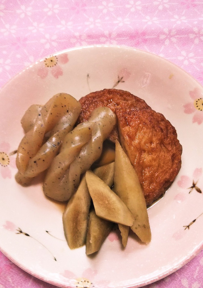 牛蒡と蒟蒻とさつま揚げのめんつゆ煮-レシピのメイン写真