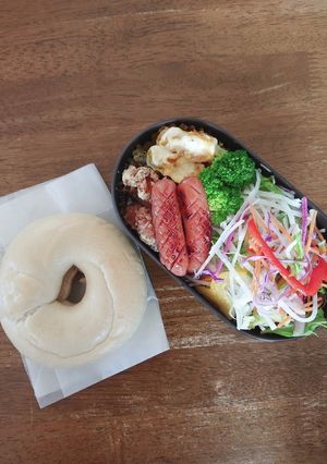 JK☆和栗クリームベーグル弁当♪-レシピのメイン写真
