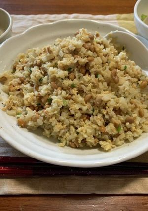 カリフラワーライスの納豆炒飯-レシピのメイン写真