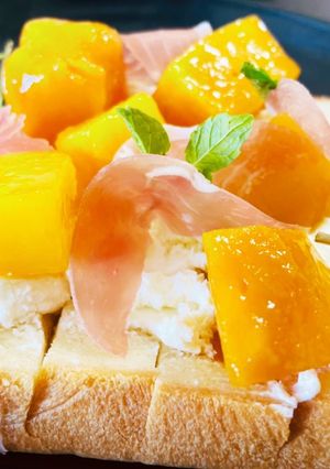 マンゴーとクリームチーズデザートトースト-レシピのメイン写真