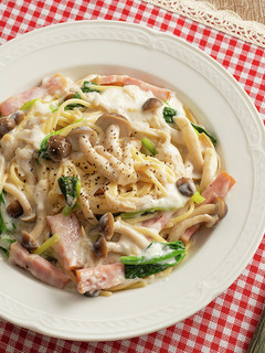 牛乳で作るきのこの和風クリームパスタ-レシピのメイン写真