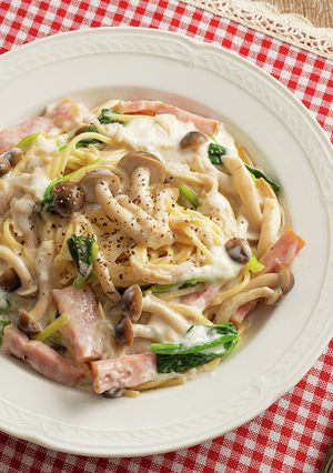牛乳で作るきのこの和風クリームパスタ-レシピのメイン写真